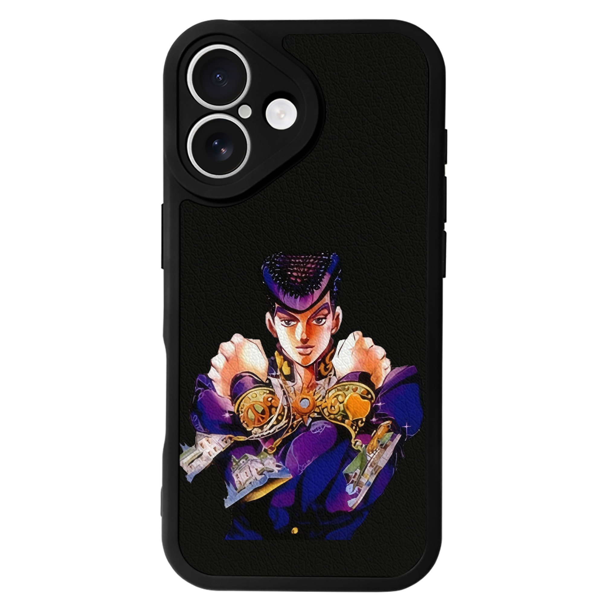 （画像用） ジョジョの奇妙な冒険 ひがしかた じょうすけ JoJo's Bizarre Adventure Higashikata Josuke 【iPhone 16シリーズ対応】シリコンスマホケース（レザー調） 材質：シリコン